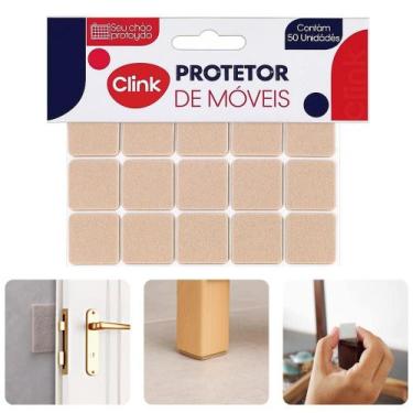 Imagem de Cartela Feltro Protetor Móveis Chão Piso Porcelanato Bege Quadrado Ant