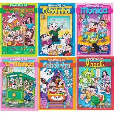 Imagem de Kit 6 Almanaques Turma da Monica Panini 2024 Monica Cebolinha Magali H