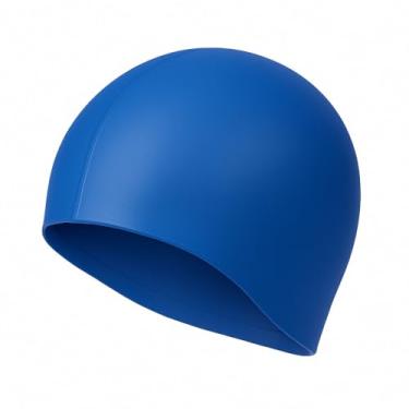 Imagem de Touca de Natação em Silicone, Profissional, Alta Durabilidade, para Piscina e Hidroginástica (AZUL)