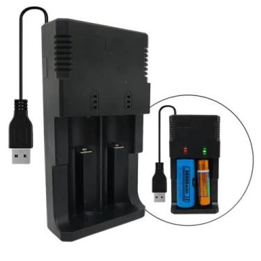 Imagem de Carregador Duplo D Pilha E Bateria 4.2v Li-Ion 26650 18650 14500 16340