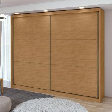 Imagem de Guarda-Roupa Casal 2 Portas 6 Gavetas 100% MDF Toronto Amêndoa Clean/Off White/Amêndoa Clean