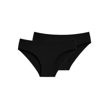 Imagem de Kit com 2 Calcinhas Biquíni Liz 50372, Preto, M