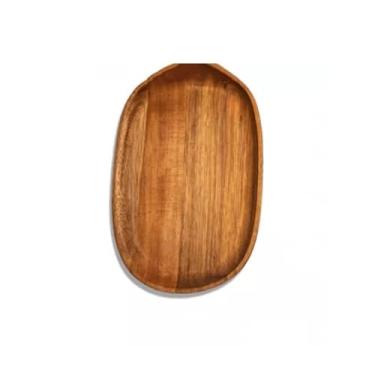 Imagem de Bandejas de servir de madeira maciça, bandeja de dim sum para armazenamento doméstico, bandeja de frutas secas, bandeja de jantar, fogão, bandeja de chá fervente, sala de estar, bandeja decorativa