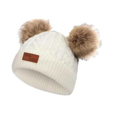 Imagem de Chapéu de Bebê de Lã com Pompom - Quentinho para Outono/Inverno, taman