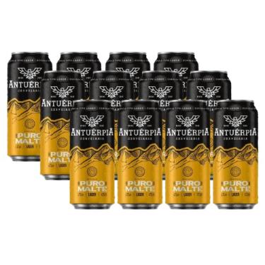 Imagem de Cerveja antuérpia puro malte lata 473ml 12 unidades