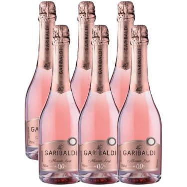 Imagem de Espumante Garibaldi Moscatel Rose Sem Alcool 750ml Kit 6 Und