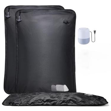 Imagem de Relime Sacos de vácuo essenciais para bagagem de viagem com bomba elétrica, sacos de compressão reutilizáveis para malas despachadas, proteção espacial de vedação a vácuo para embalagem de pano (2G +