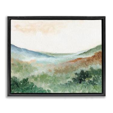Imagem de Stupell Industries Arte de parede em tela flutuante com moldura preta paisagem verde sonhadora por Nikita Jariwala, 17 x 21