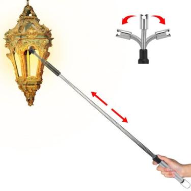 Imagem de Isqueiro elétrico longo XJB YFC retrátil 29-70 cm USB recarregável