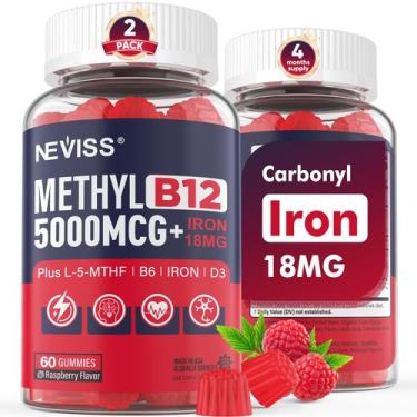 Imagem de Gomas de Vitamina B12 e Ferro NEVISS Metilcobalamina 5000mcg