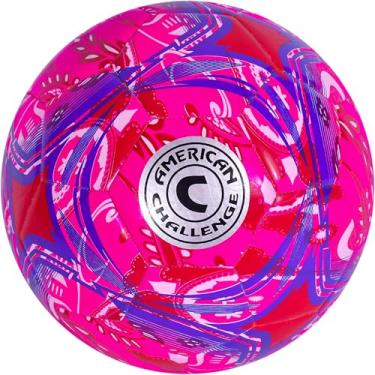Imagem de American Challenge Bola de futebol Paisley – Bolas de futebol oficiais tamanho 3, 4 e 5 para jovens e adultos – Ideal para sessões de treinamento, exercícios de treino e uso em campo de grama