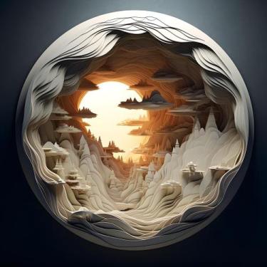 Imagem de Quebra-cabeça Bgraamiens Dawn Inside a Cave 1000 peças para adultos