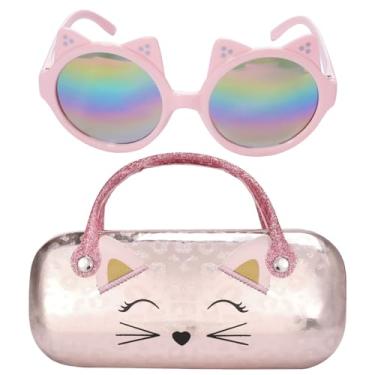 Imagem de PinkSheep Óculos de sol para meninas, óculos de sol polarizados para bebês e crianças, unicórnio, oval, coração, proteção UV400, Gato, Kids