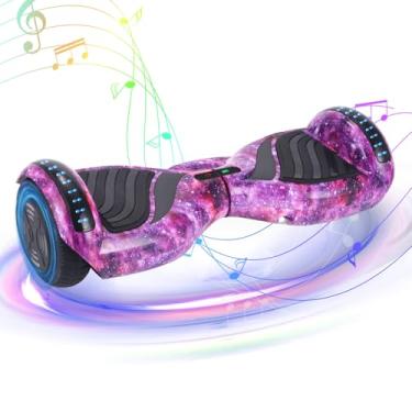 Imagem de Hoverboard Elétrico com Luzes LED, 6.5 Polegadas – Skate para Crianças e Adultos