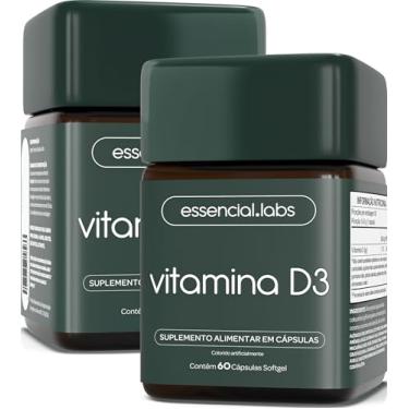 Imagem de 02 POTES da VITAMINA D3 2000ui - 120 Cápsulas Softgel - Fórmula Concentrada com Máxima Absorção