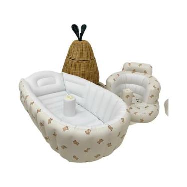 Imagem de Banheira inflável ao ar livre portátil do bebê, Piscina Animal Infanti