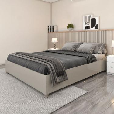 Imagem de Base de Cama Box Queen Alasca Off White - Pnr Móveis