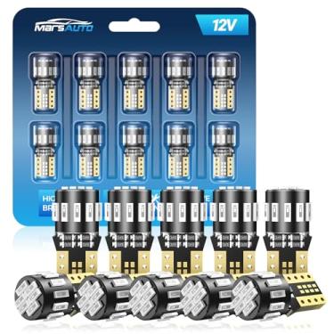 Imagem de Marsauto Lâmpada LED azul 194 para luz de mapa de cúpula, 168 2825 W5W T10 substituição de cunha lâmpadas LED super brilhantes para carro cortesia Step Dash Side Marker Trunk Light (pacote com 10)