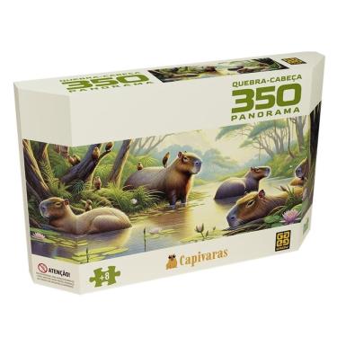 Imagem de Quebra Cabeça 350 Peças Panorama Capivaras - Grow