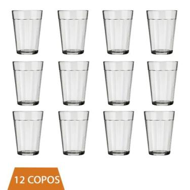 Imagem de Conjunto 12 Copo Americano Clássico  Vidro Café  300ml Nadir - NADIR F