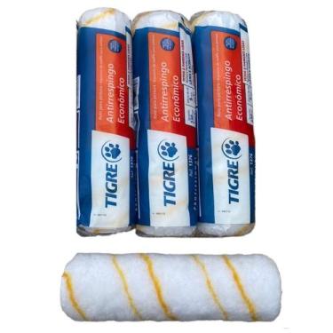 Imagem de Kit Rolo Pintura Casa Parede Lã Anti Respingo 23 cm Referencia 1376 C/