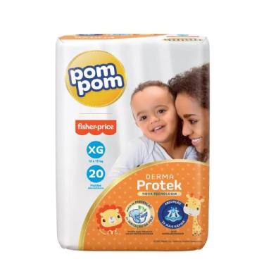 Imagem de Fralda Pompom Derma Protek Tam XG- ATACADO BARATO - 20 Unidades/Tiras