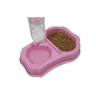 Imagem de Comedouro pet  duplo ração e água  - TF Injetados, Rosa