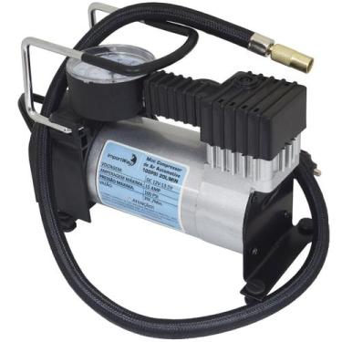Imagem de Mini Compressor de Ar Automotivo Portátil 12V 100 Psi com 3 Adaptadore