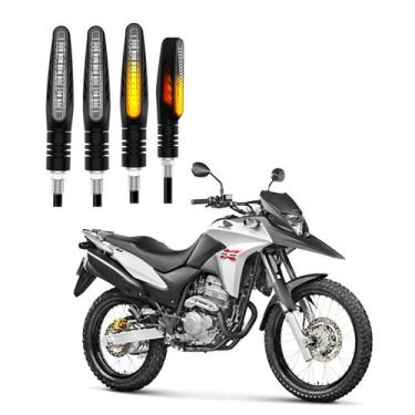 Imagem de KIT 4 Setas Sequenciais Modelo P25B Slim / Palito Para Moto XRE 300 AB