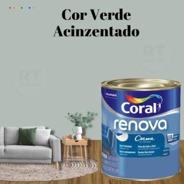 Imagem de Tinta Parede Verde Alecrim Acrílica Fosca Coral Renova 800ml, VERDE AC
