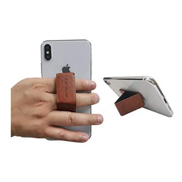 Imagem de Suporte universal de aderência para celular, Tainada para smartphone, cabo dobrável e aderente 3M, suporte adesivo para iPhone 11 Pro Max, XR, Samsung Note 10+, S10+, Moto Z4, LG G8 com cabo bônus, Marrom