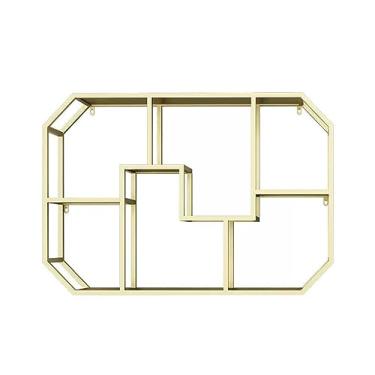 Imagem de Prateleiras flutuantes de metal montadas na parede, prateleira circular de parede redonda suporte organizador de exibição de parede, decoração de destaque para quartos, banheiros, cozinhas, salas de