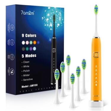 Imagem de Escova de dentes elétrica 7AM2M Sonic com 6 cabeças de escova 120 dias