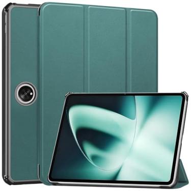 Imagem de Kepuch Custer Capas para Oppo Pad 2/Oppo Pad 3, Oneplus Pad 11.6",Couro-PU Bolsas Estojos - Verde