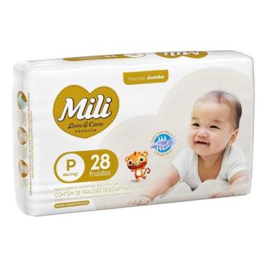 Imagem de Fralda Descartavel Infantil Mili Love & Care P 28 Unidades