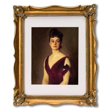 Imagem de Porta-retratos Saysmile Vintage 28x36cm com flor em relevo