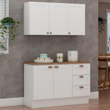 Imagem de Armário Cozinha Genialflex Provençal C/Balcão C/Tampo Bco