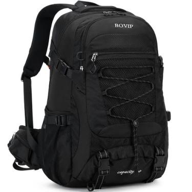 Imagem de Mochila de caminhada BOVIP 40L impermeável leve preta
