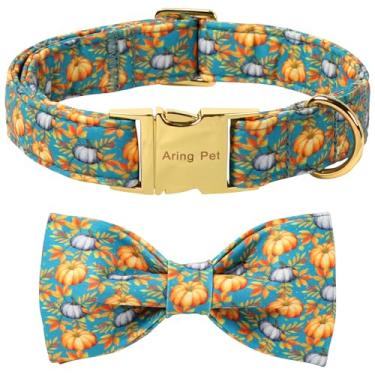 Imagem de ARING PET Coleira de outono com laço, coleira fofa de abóbora de Halloween com fivela de liberação rápida para filhotes, pequeno, médio, grande, meninas, meninos, cachorros-G