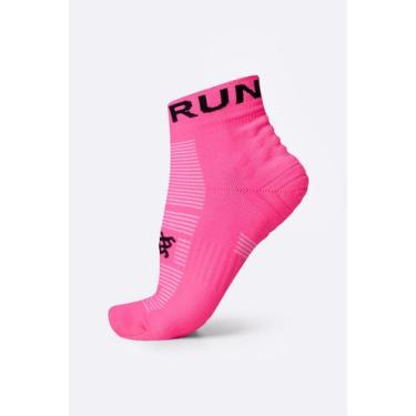 Imagem de Meia Curta para Corrida HUPI Running Pro Run Rosa Neon LT, Rosa neon, 