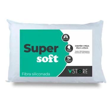 Imagem de Travesseiro Soft Antialérgico Fibra Siliconada Branco V-Tech