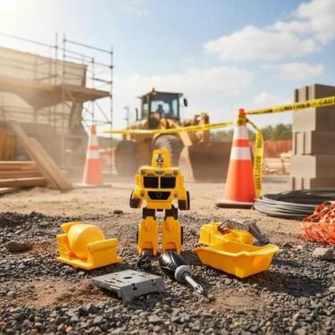 Imagem de Brinquedo Super Construction Truck Transformation Amarelo - Pica Pau