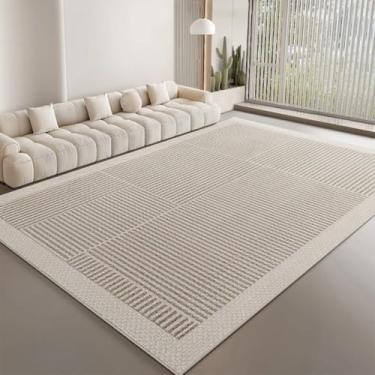 Imagem de Tapete simples para sala de estar, totalmente coberto, absorvente, para sofá, mesa de centro, cobertor, resistente à sujeira, em veludo cristalino (120 x 200 cm/SJR-2)