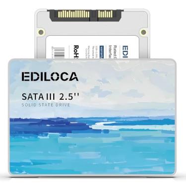 Imagem de Ediloca Unidade de estado sólido interna SSD de 480 GB, SATA III 6 Gb/s, velocidade de leitura de até 560 MB/s, flash NAND 3D, à prova de choque para PC/laptop/desktop/NAS, compatível com Windows/Mac