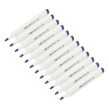 Imagem de PATIKIL Canetas marcadoras de tinta acrílica, 12 peças, ponta ousada, à prova d'água, à base de água, para pintura rochosa, madeira, artesanato, vidro, cerâmica, tela, azul escuro