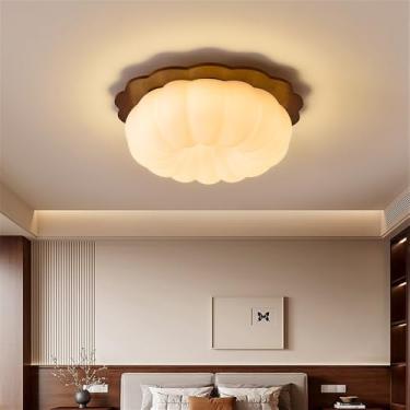 Imagem de Nórdico Moderno Quarto Lâmpada De Teto LED Moda Simplicidade Arte Sala De Estar Estudo De Restaurante Quarto Infantil Corredor Varanda Luz (3823 D52CM)