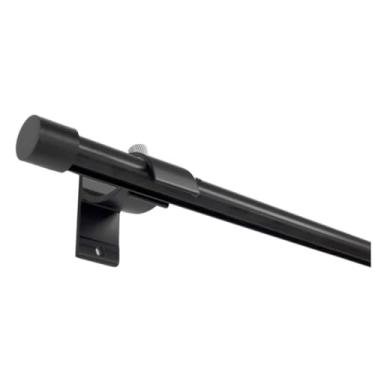 Imagem de Kit Varão Deslizante Alumínio Reforçado Estilo Moderno Wave, Ideal para Cortinas, Divisórias ou Decoração Interior(2 METROS,PRETO FOSCO)