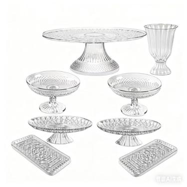 Imagem de Terno bandeja cor transparente Lindas Peças para decoração de buffet Festas Casamentos