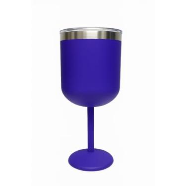 Imagem de Taça Térmica de Aço Inox 510ml com Pé Alto Isotérmica, 304 Inox, Bebidas Quentes e Frias(Roxo)
