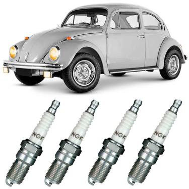 Imagem de Jogo Vela de Ignição Volkswagen Fusca 75 a 86 Álcool Ngk